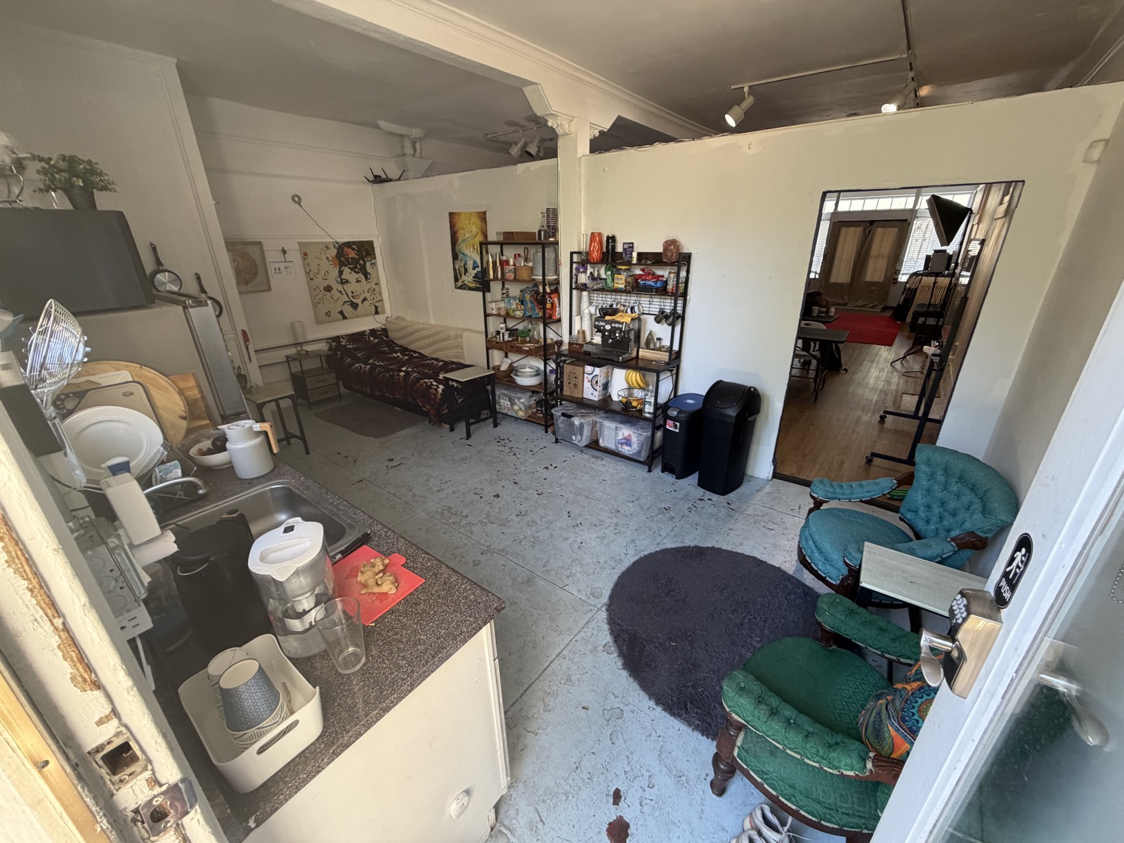 Kitchen and prep area